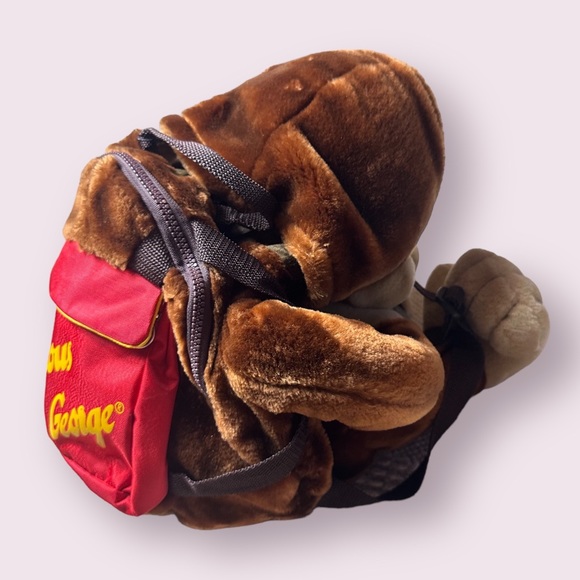 Kids Vintage 90’s Curious George Monkey Stuffed Animal Backpack Hand Puppet - Picture 4 of 14